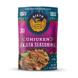 Siete Chicken Fajita Seasoning package on a white background