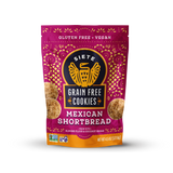 Packaging of Siete Grain Free Cookies Mexican Shortbread on a white background