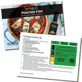 Poached Fish Recipe card front and back