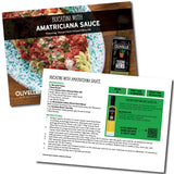 Olivelle pasta kit packaging with recipe card and olive oil container.