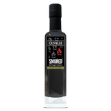 Bottle of Olivelle Smoked balsamic vinegar on a white background