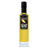 Bottle of Olivelle Sweet Cream Butter infused olive oil on a white background