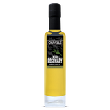 Bottle of Olivelle Wild Rosemary infused olive oil on a white background