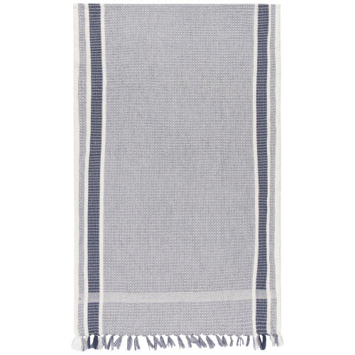 blue and white  dishtowel
