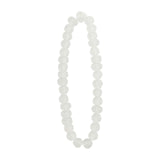 A strand of white glass beads.