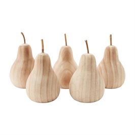 Paulownia Wood Fruit Decor Sm