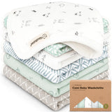 Stack of Cami Baby Washcloths with a branded box on a white background