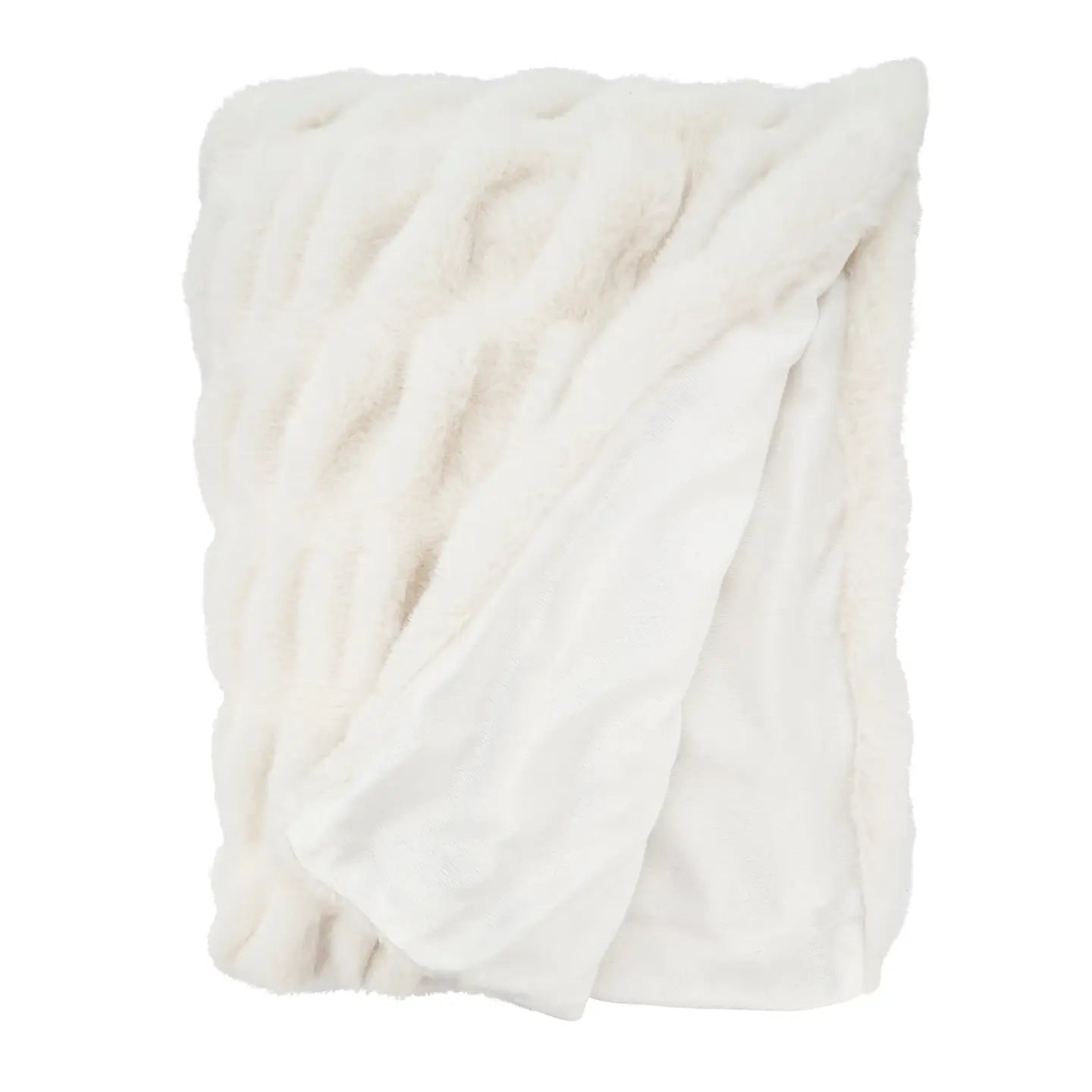 Fuax Rabbit Fur Throw