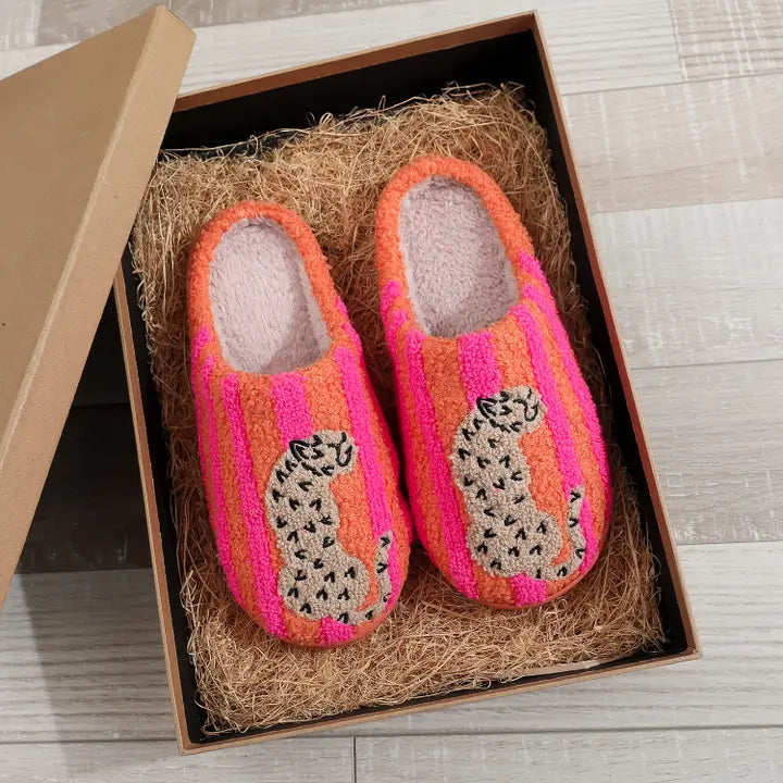 striped slippers
