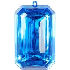 This image features a striking rectangular jewel, possibly a diamond or a diamond-like stone, set in a simple yet elegant gold frame. The jewel exhibits a vibrant yellow hue, suggesting a high quality and cleanness, likely indicating a valuable and luxurious item.