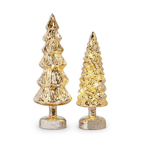 Lighted Gold Mercury Tree
