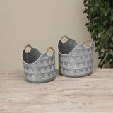 METAL BUCKET WOOD BEAD