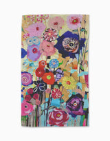 flower tea towel 