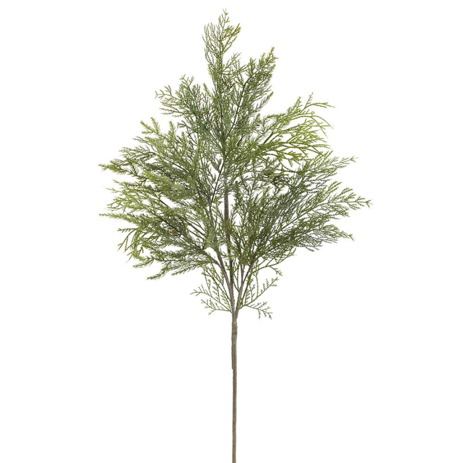 Artificial tree with green leaves on a white background