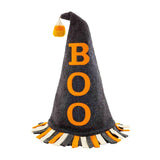 A gray witch hat with a 'EEK!' text and a decorative element that resembles a pumpkin at the top. The hat has a orange and black band around the bottom.