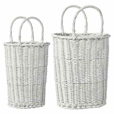 White Handled Basket