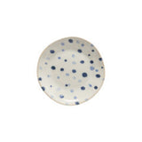 blue polka dots plate