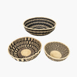 HAND WOVEN ROUND BASKET