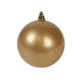 Gold Christmas ball ornament on a white background