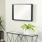 Black Trimed Wood Wall Mirror