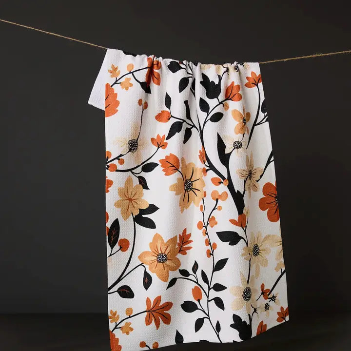 floral tea towel