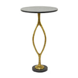 ALUM MRBL ACCENT TABLE 16''W 28''H