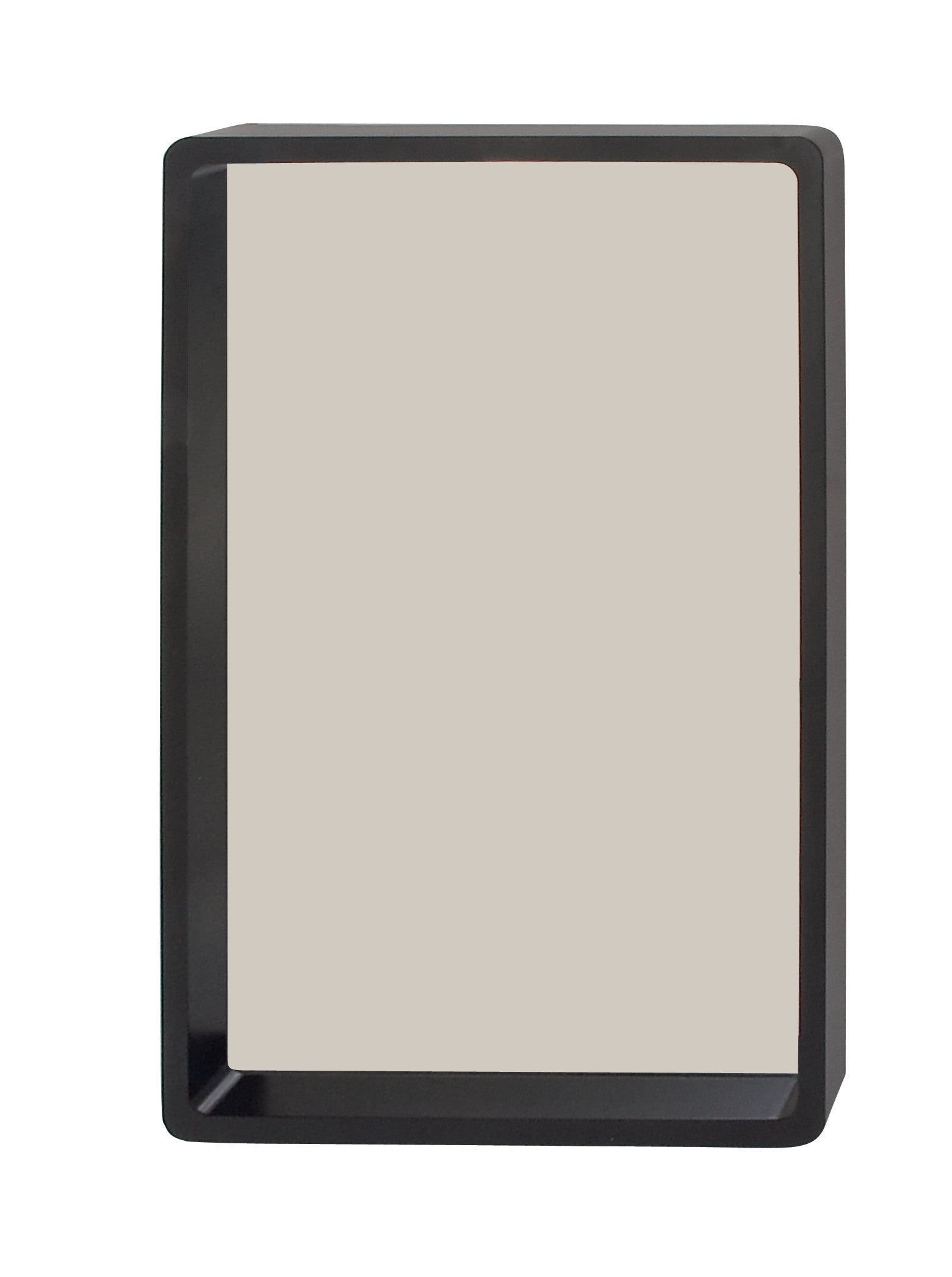 Black Trimed Wood Wall Mirror
