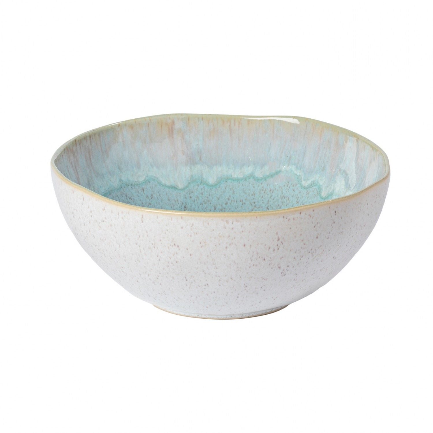 white and blue bowl