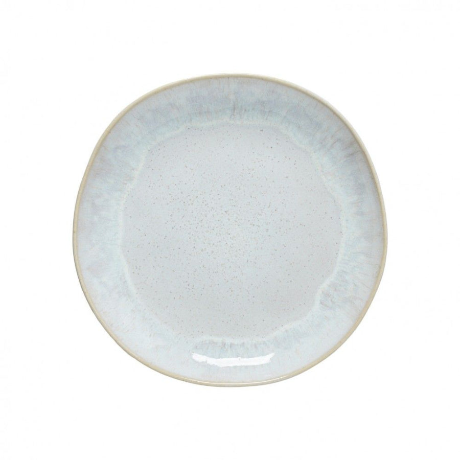 light blue plate w white background