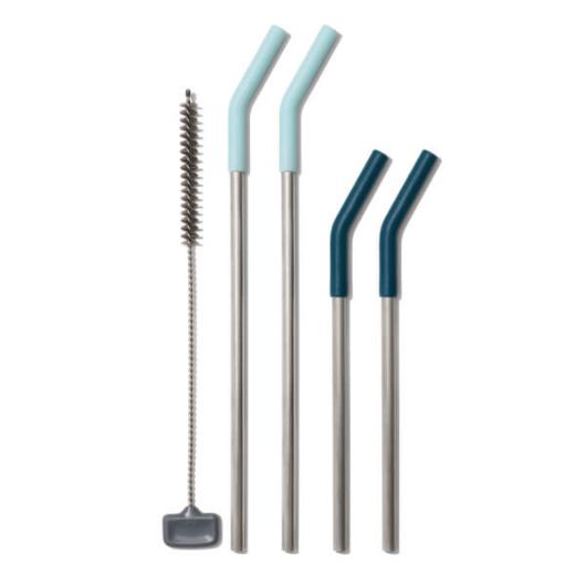OXO 5PC REUSABLE STRAW SET
