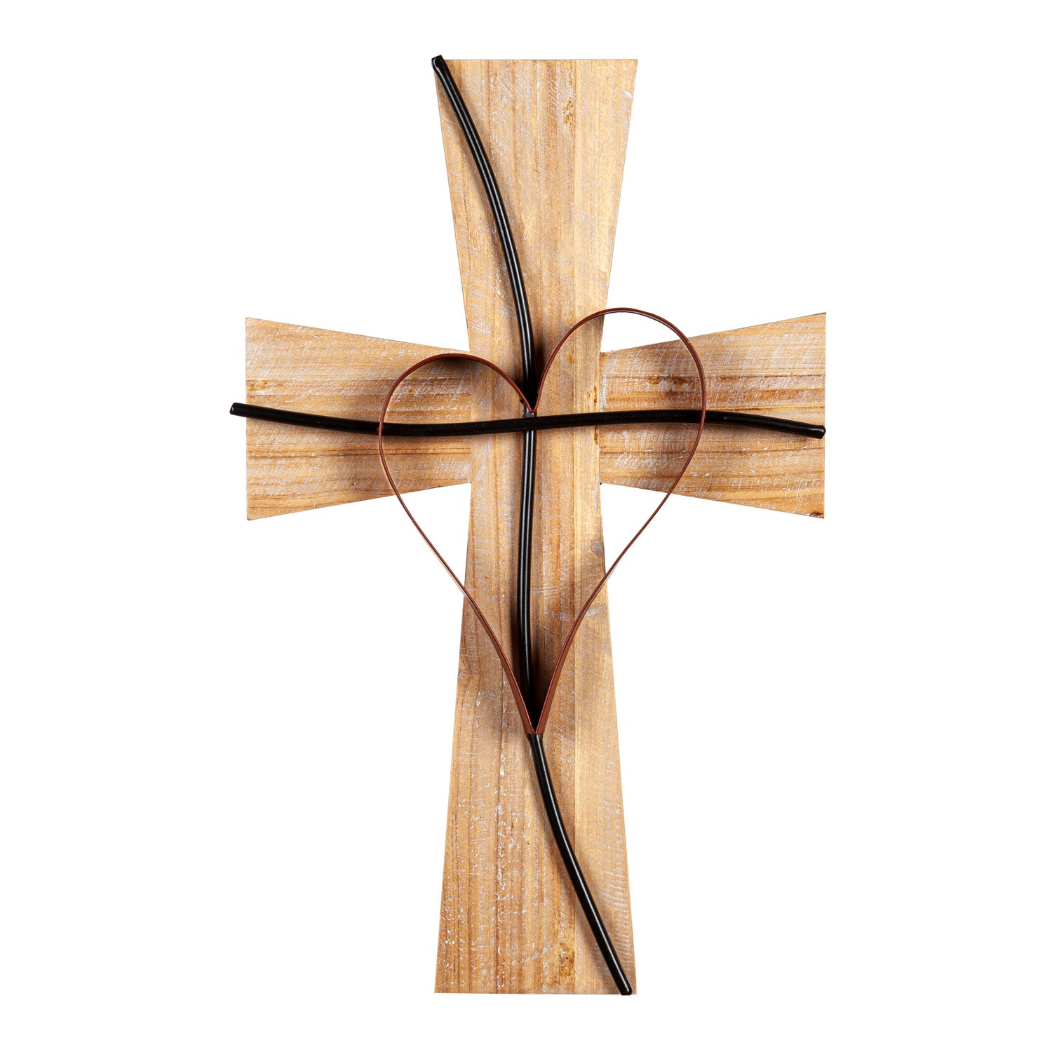 WOOD AND METAL CROSS