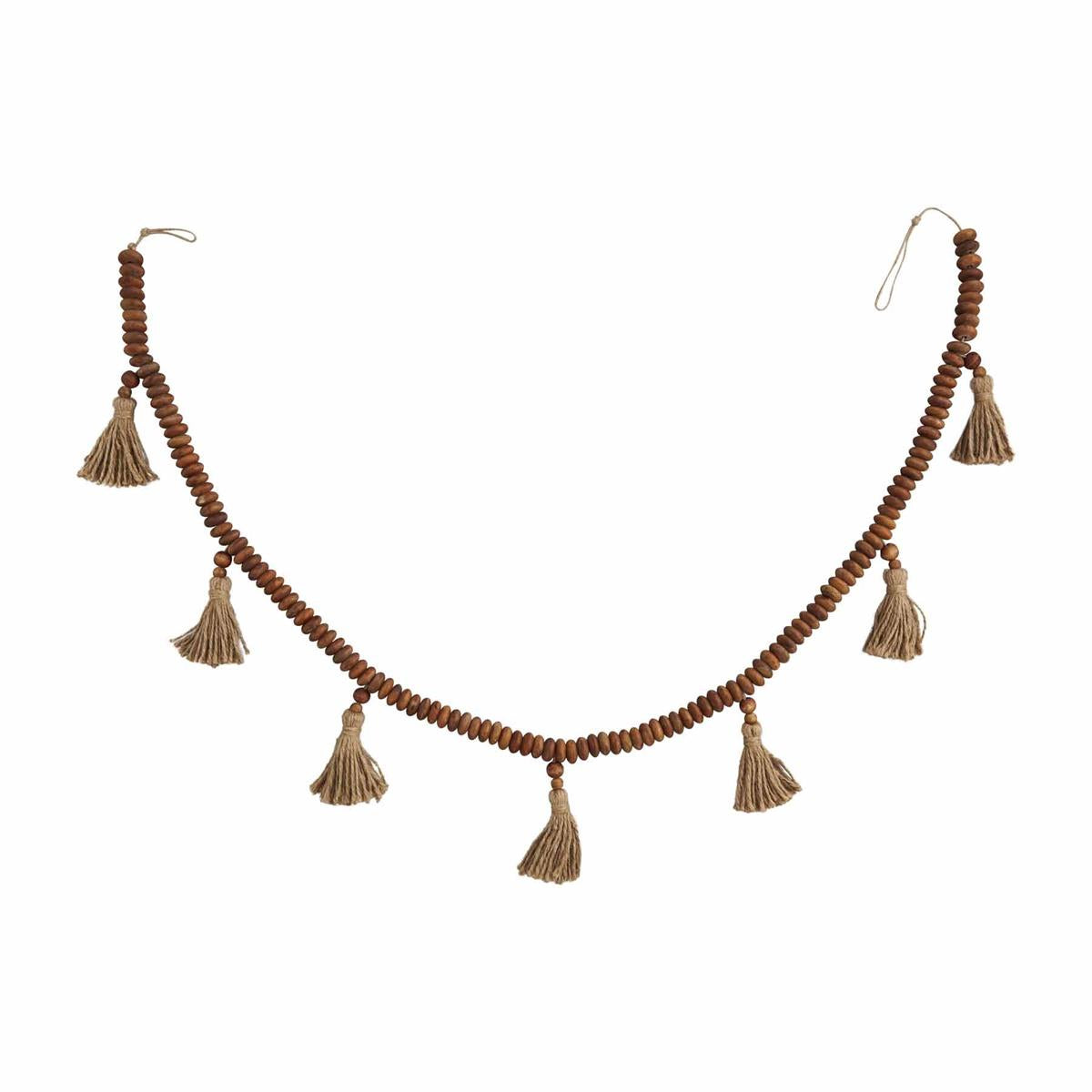 Brown Beaded Tassle Garland