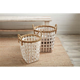 WEAVED WHITE BASKET