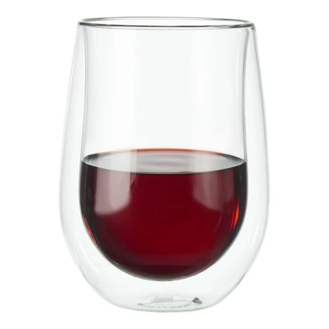 12-oz / 2-pc Stemless Red Wine Glass Set