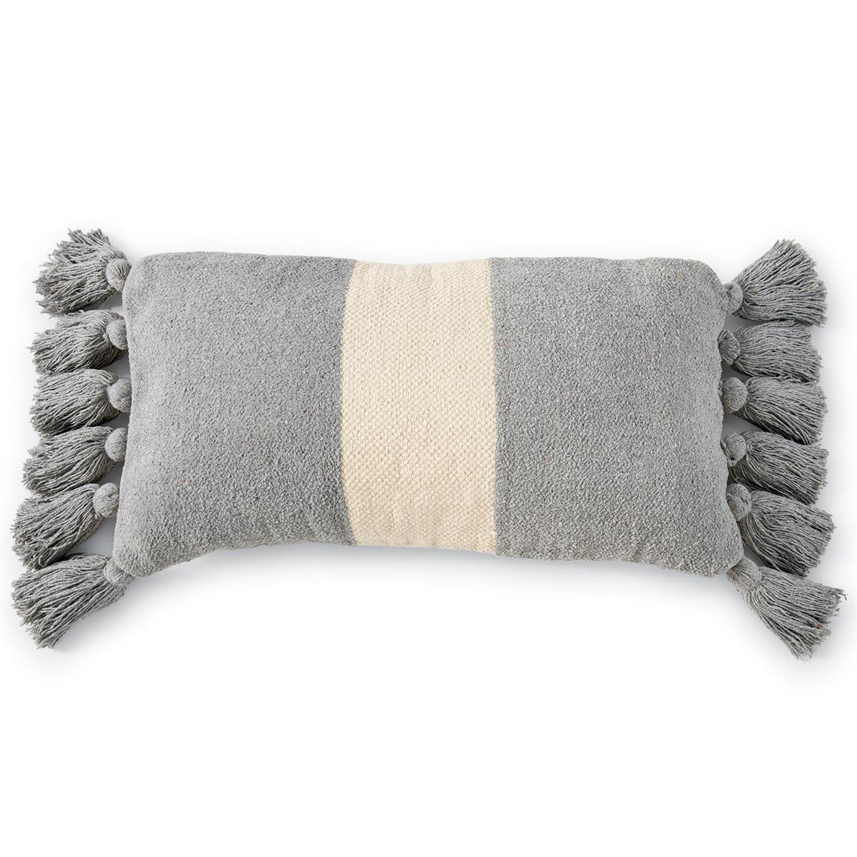 Blue Rectangular Stripe Pillow