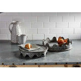 Tin Scalloped Tray Pedestal