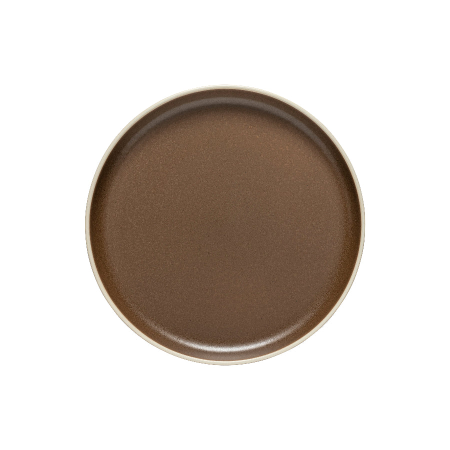 brown dinner plate