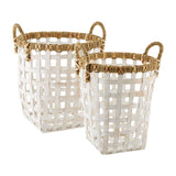 WEAVED WHITE BASKET