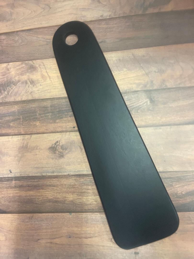 black wood serving board