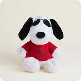 Plush dog toy with a red shirt labeled 'Joe Cool' on a light background