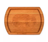 A rectangular wooden cutting board with rounded corners and a recessed border, shown from a top-down view on a white background. The brand name 'K&H' is embossed near the bottom edge.