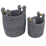 GREY POLYESTER BASKET