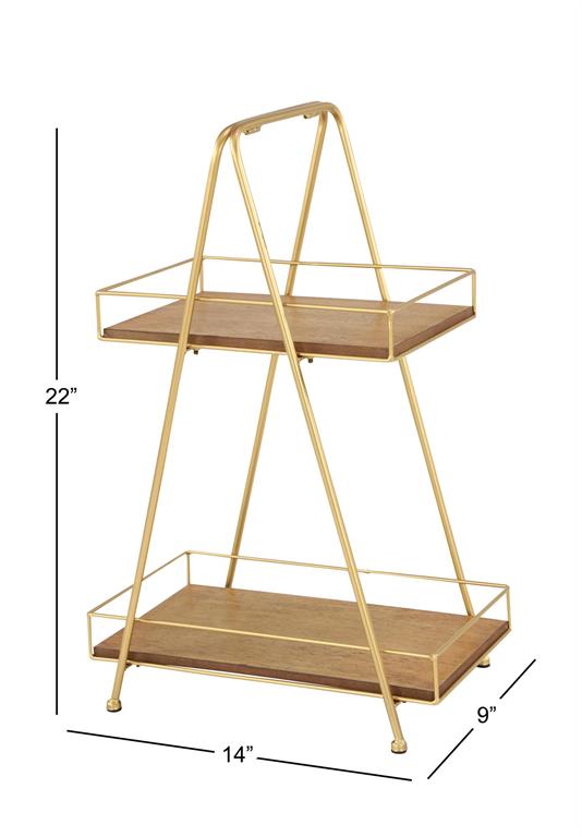 Wd Metal Tier Tray 14''W 22''H