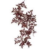 A decorative garland featuring dark brown leaves with a berry-like fruit, designed for autumnal decoration.