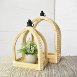 DOME TOP WOOD LANTERN