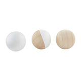 WOOD FINISH WOOD BALL DECOR