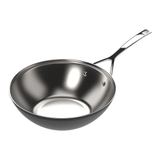 A black DEMEYERE wok with a stainless steel handle.