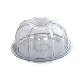 bundt cake carrier with clear lid on white background