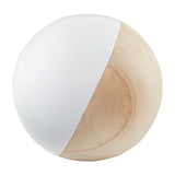 HALF AND HALF WOOD BALL DECOR
