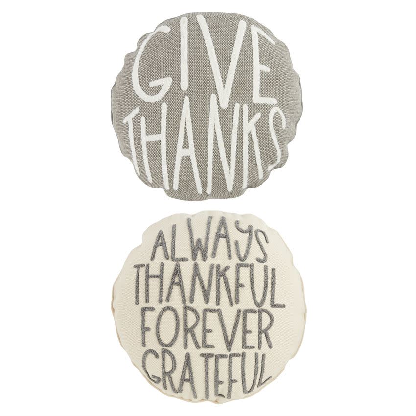 round thankful pillows